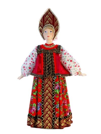 Кукла коллекционная Акулина в народном летнем костюме.